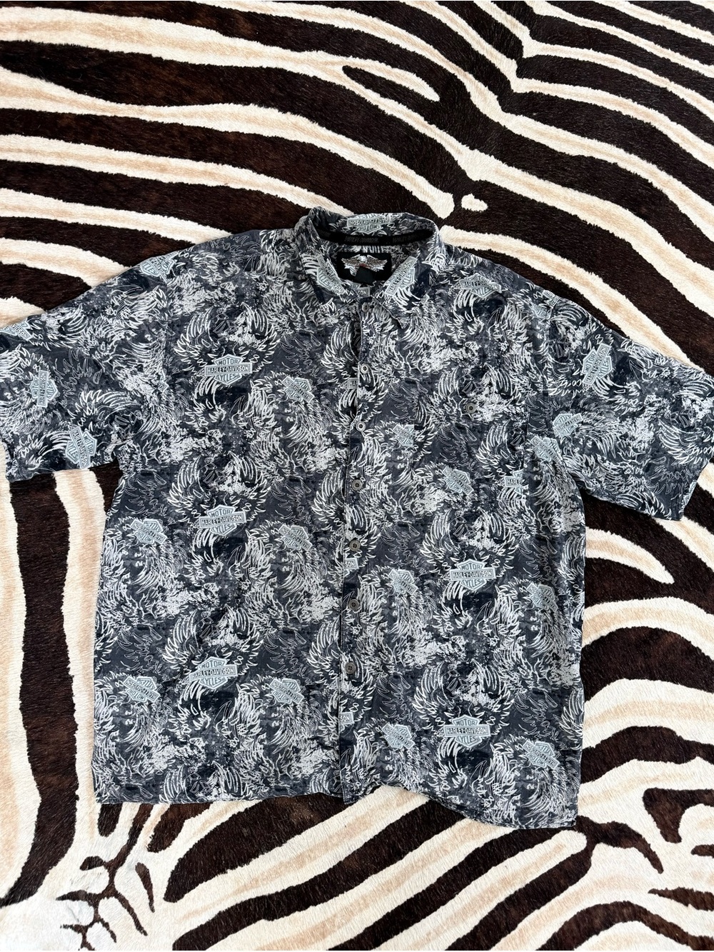 Rare vintage Harley-Davidson Short Sleeve Button-Up Shirt